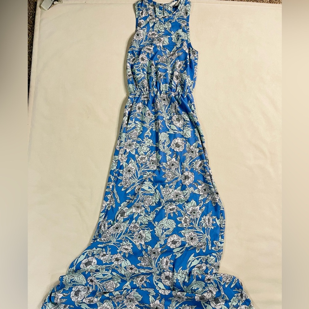 H&M Vibrant Blue‎ Floral Maxi Dress